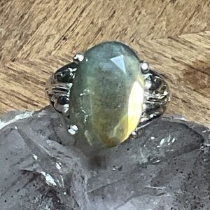 Golden Labradorite .925 Silver Ring
